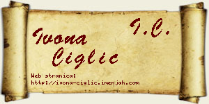 Ivona Ciglić vizit kartica